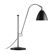 Lámpara de mesa negra base latón plateado BL1 - Gubi