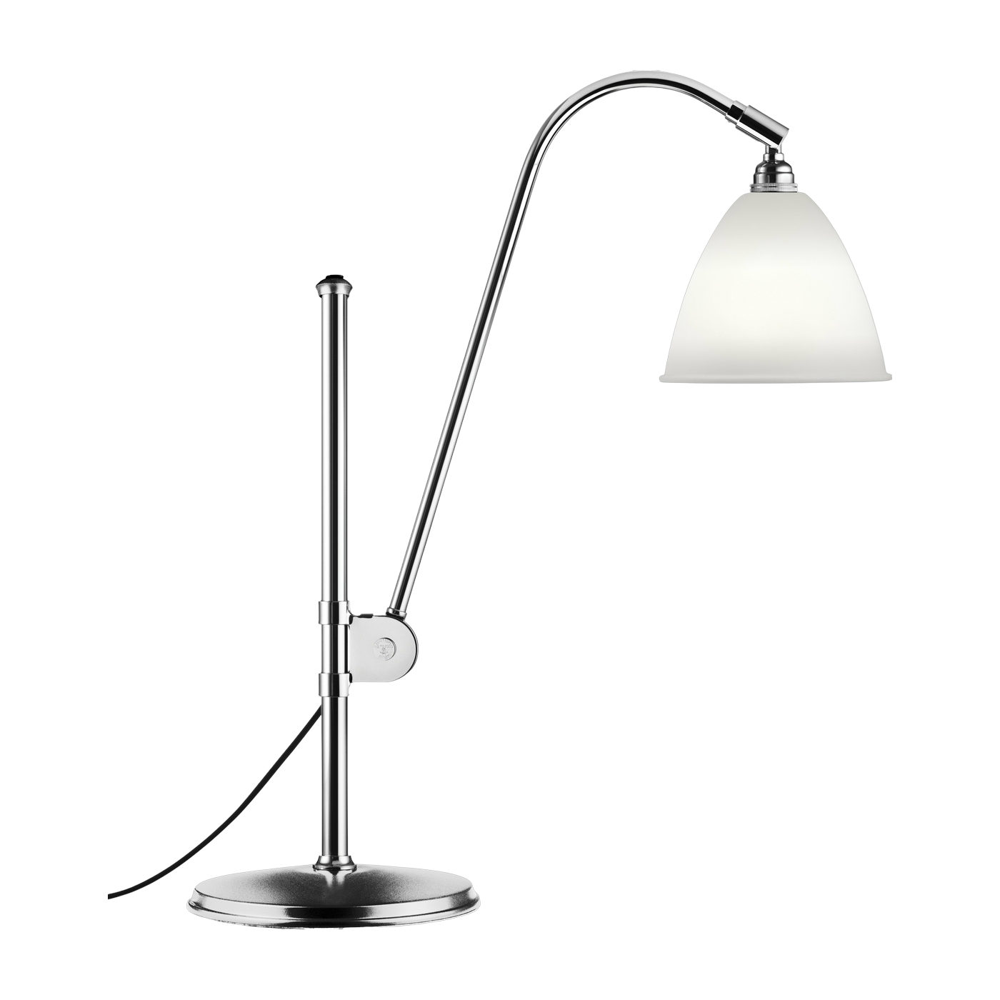 Cremefarbene Tischlampe base silberfarbenes Messing BL1 -. Gubi