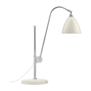 Lampe de table blanche base argenté en laiton BL1 - Gubi
