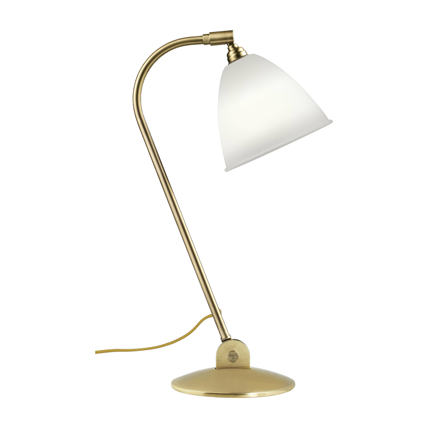 Lámpara de mesa en latón blanco base dorada 48 cm BL2 - Gubi
