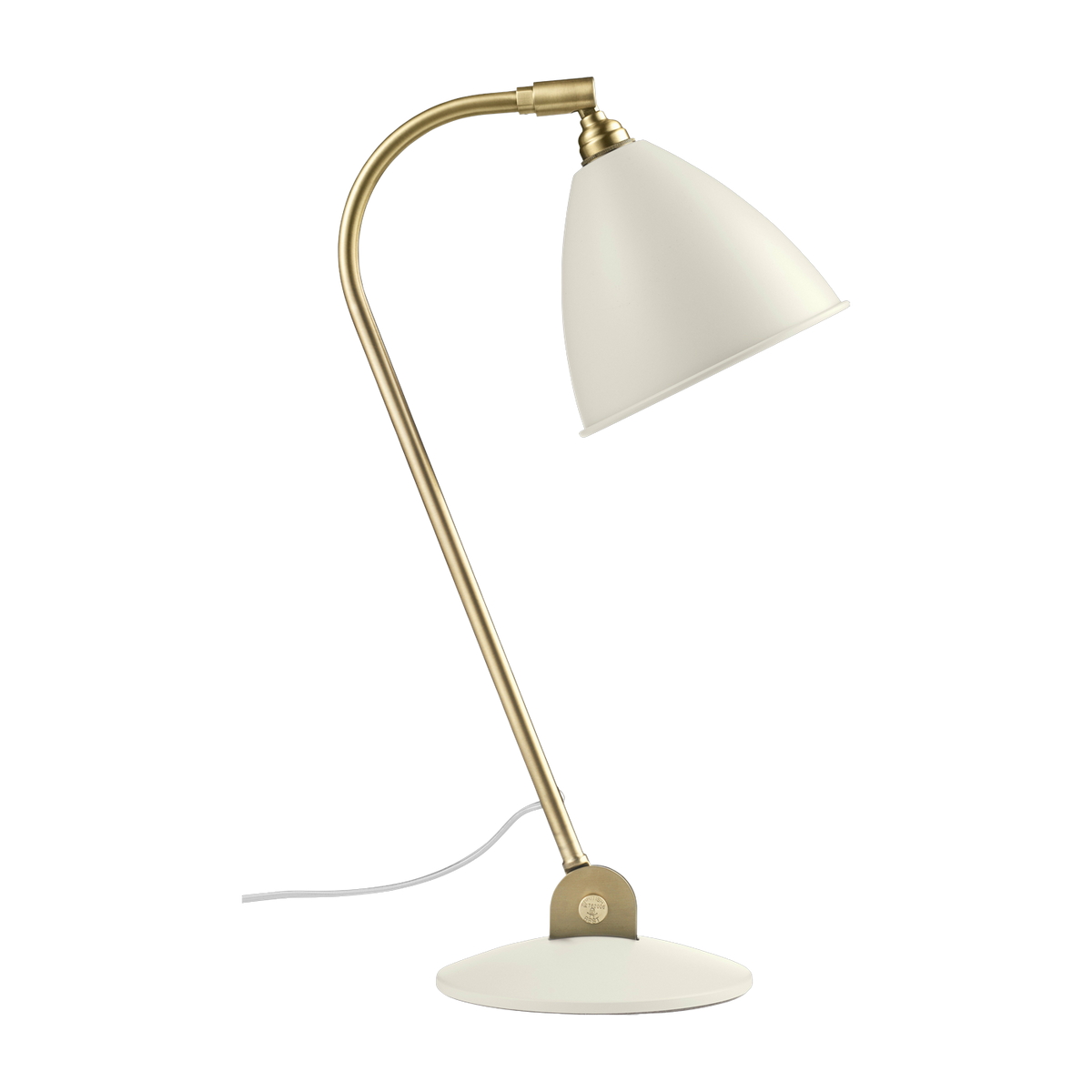 Cremefarbene Tischlampe base goldfarbenes Messing BL2 -. Gubi