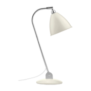 Weiße Tischlampe base silberfarbenes Messing BL2 -. Gubi