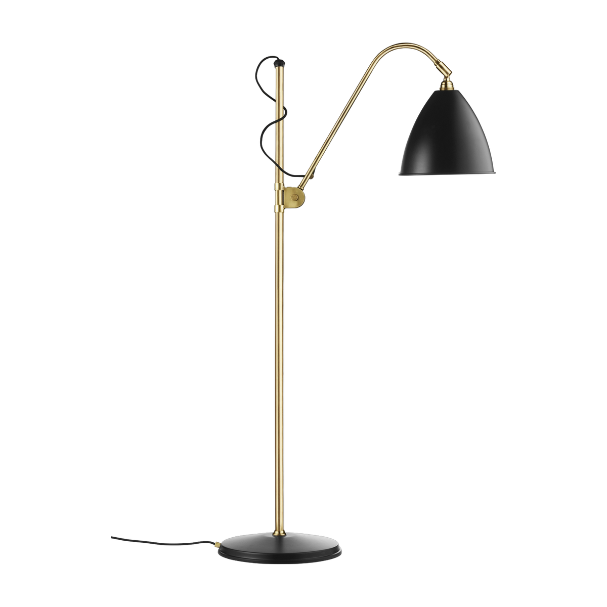 Lámpara de pie negra base dorado en latón 21 cm BL3 - Gubi