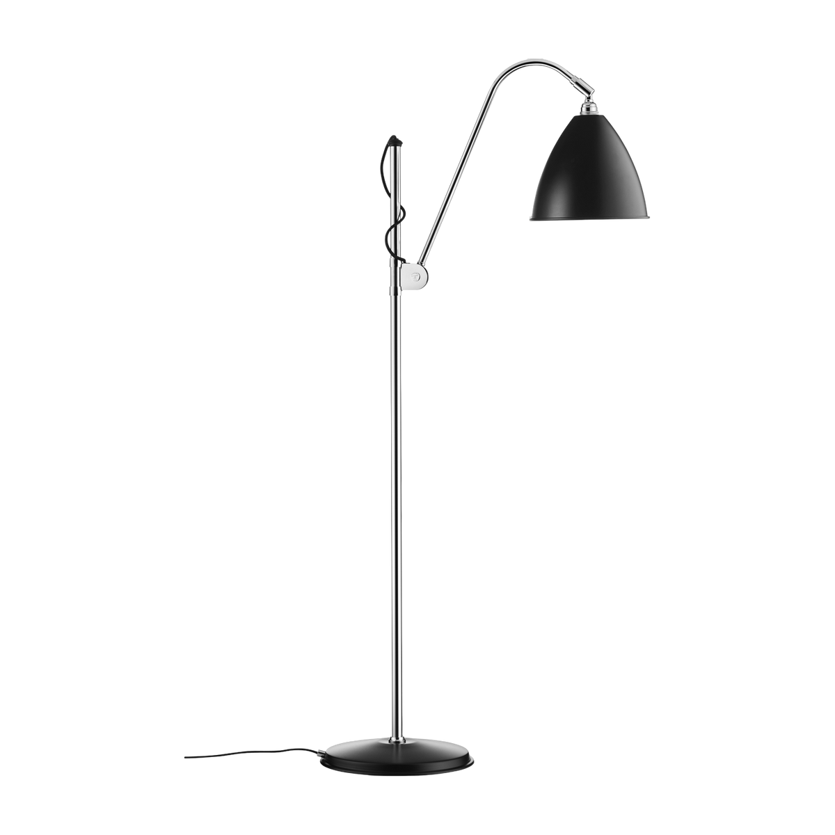 Lámpara de pie negra base plateado en latón 21 cm BL3 - Gubi