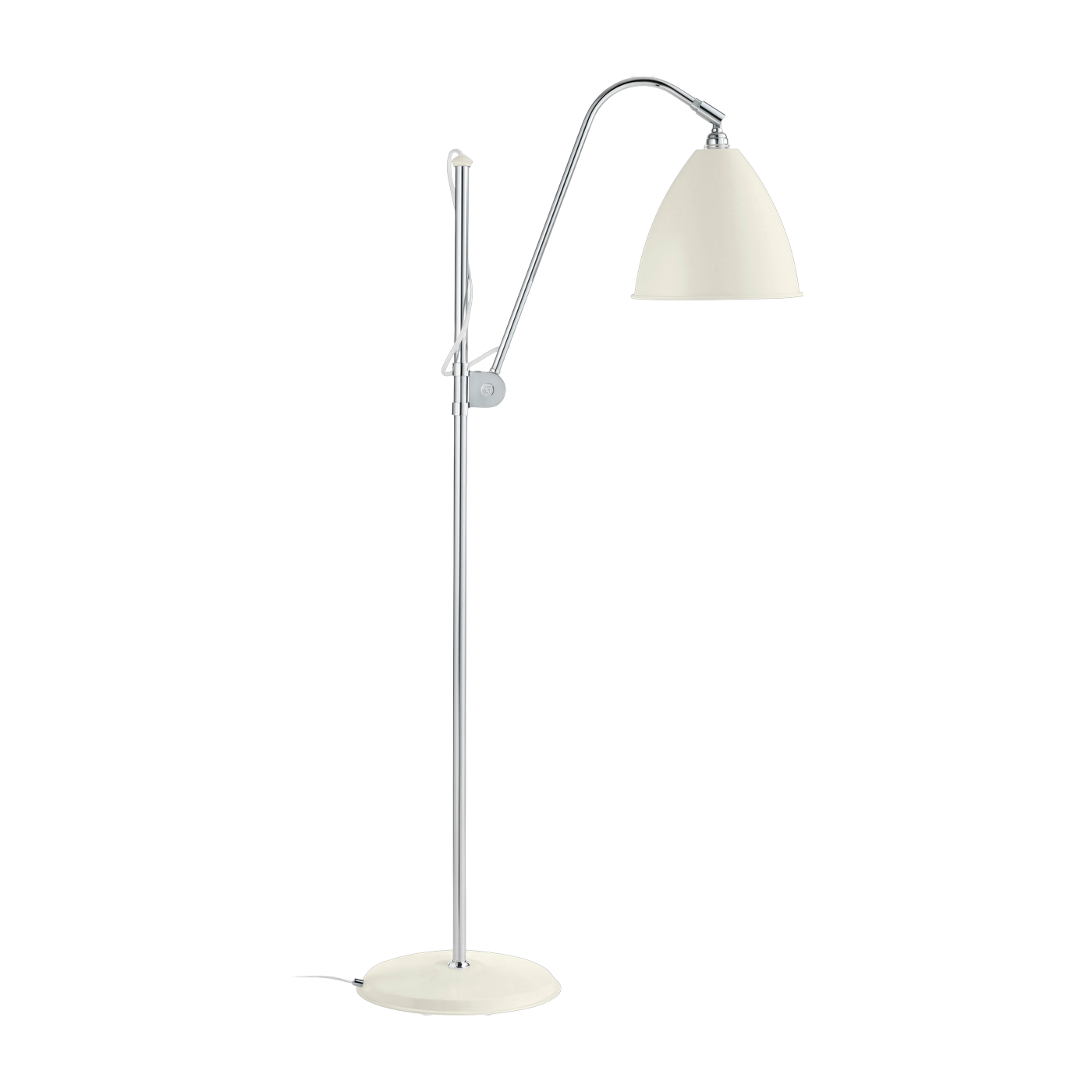 Lámpara de pie blanca base plateado en latón 21 cm BL3 - Gubi