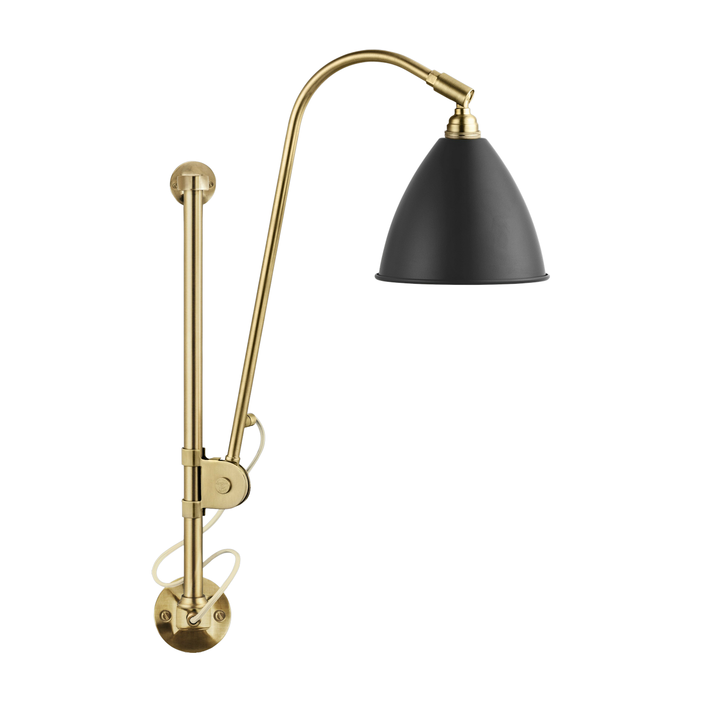 Lámpara de pared negra base de latón dorado BL5 - Gubi