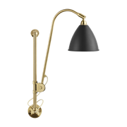 Schwarze Wandlampe base goldfarbenes Messing BL5 -. Gubi