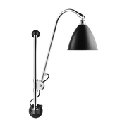Lampe murale noire base argenté en laiton BL5 - Gubi