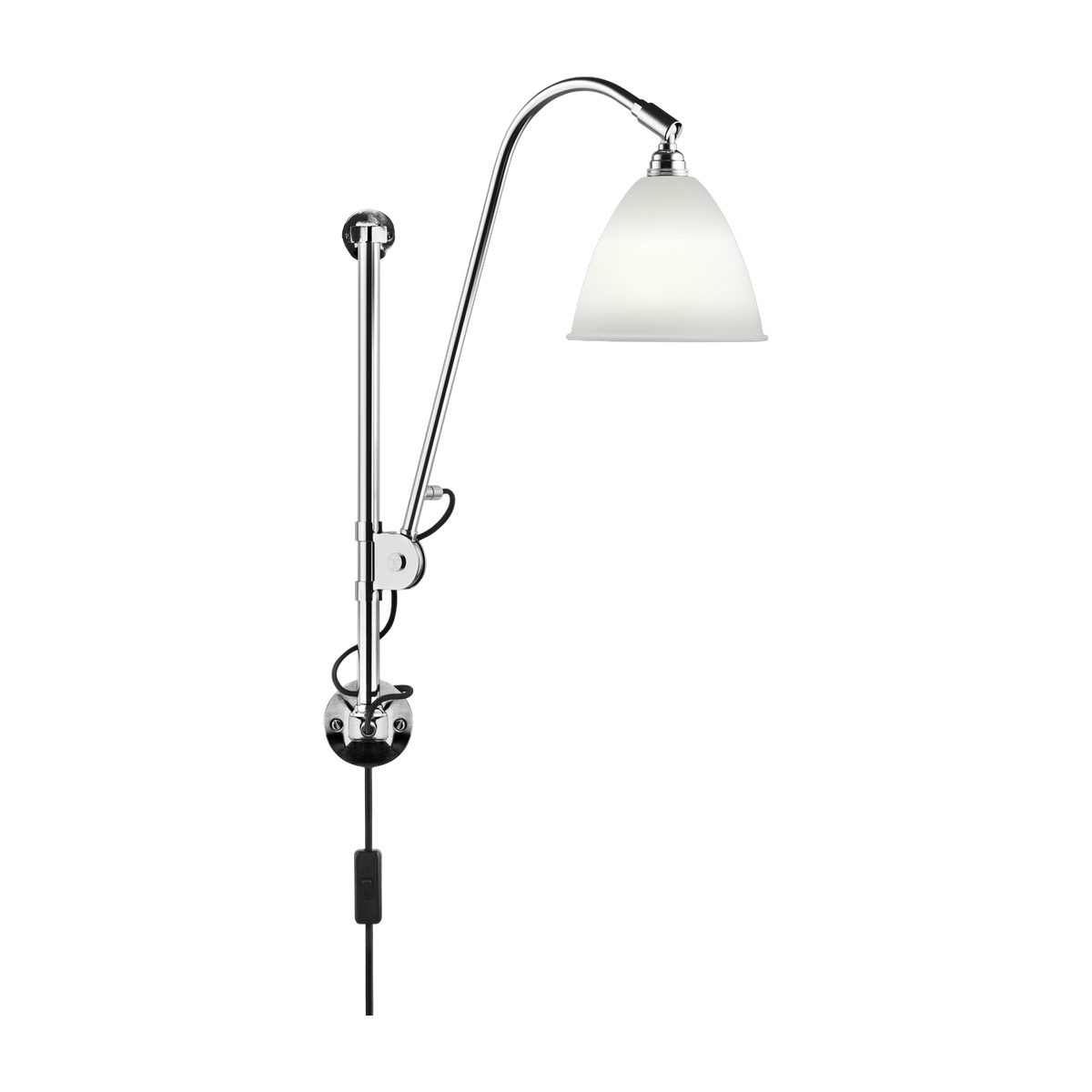 Cremefarbene Wandlampe base silberfarbenes Messing BL5 -. Gubi