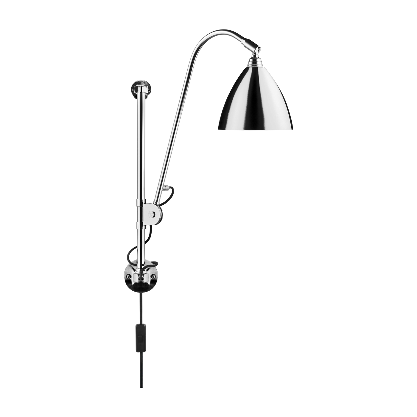 Silberne Wandlampe aus Messing BL5 -. Gubi