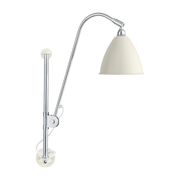White wall lamp base silver brass BL5 - Gubi
