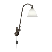 Cremefarbene Wandlampe base schwarzes Messing BL6 -. Gubi