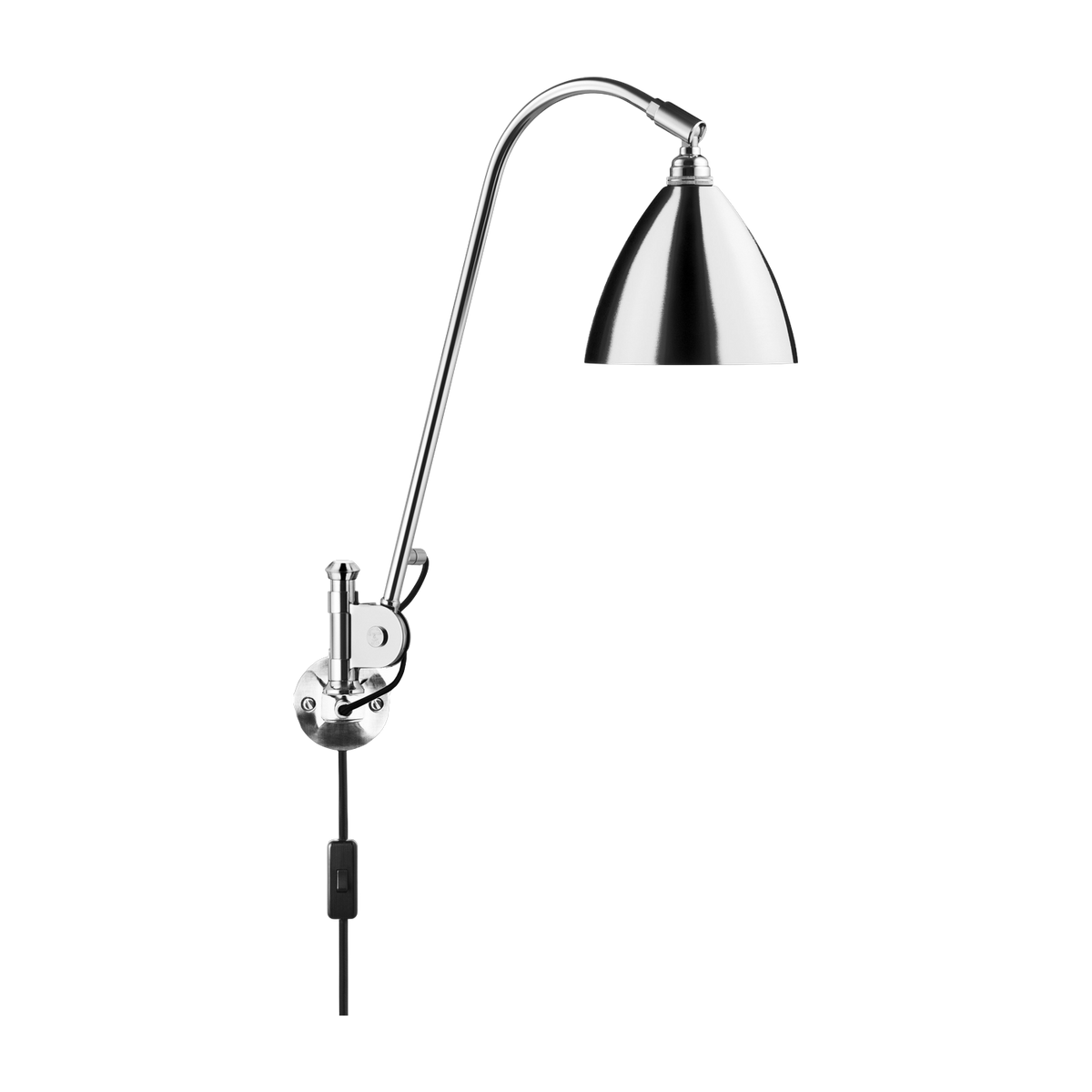 Versilberte Wandlampe aus Messing BL6 -. Gubi