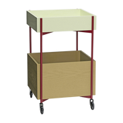 Frisch Trolley Khaki/Burgund - Hübsch
