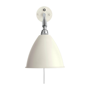 Lámpara de pared blanca base de latón plateado BL7- Gubi