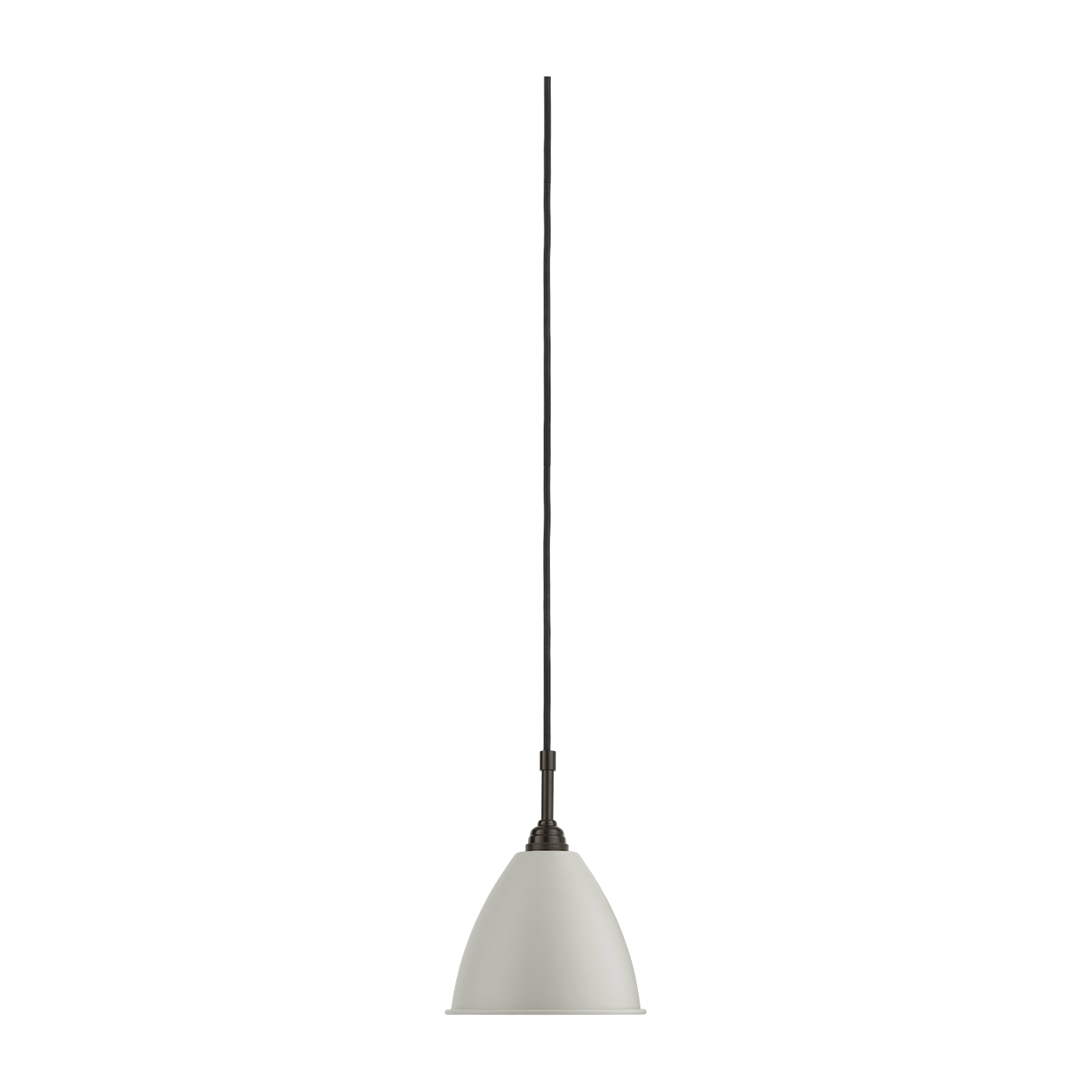 Lámpara colgante blanca base negra en latón 16 cm BL9 - Gubi