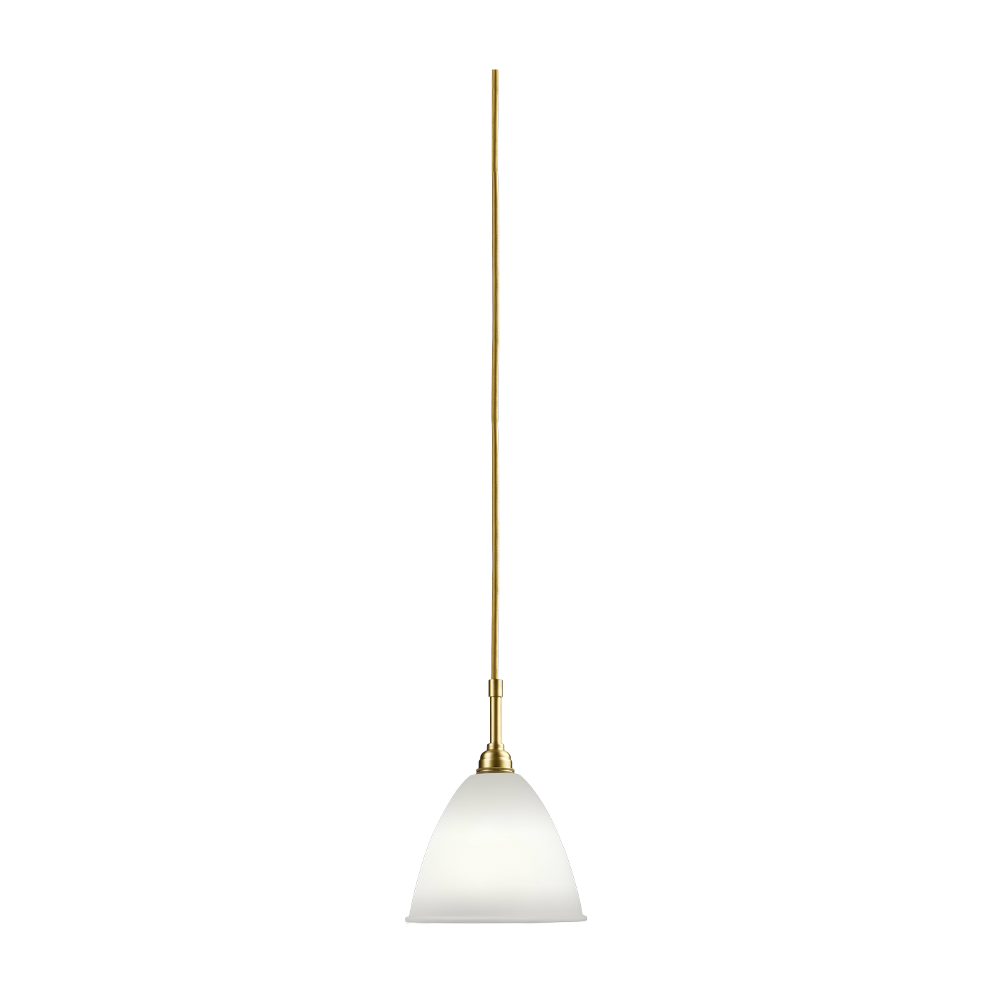 Lámpara colgante blanca base dorada en latón 16 cm BL9 - Gubi