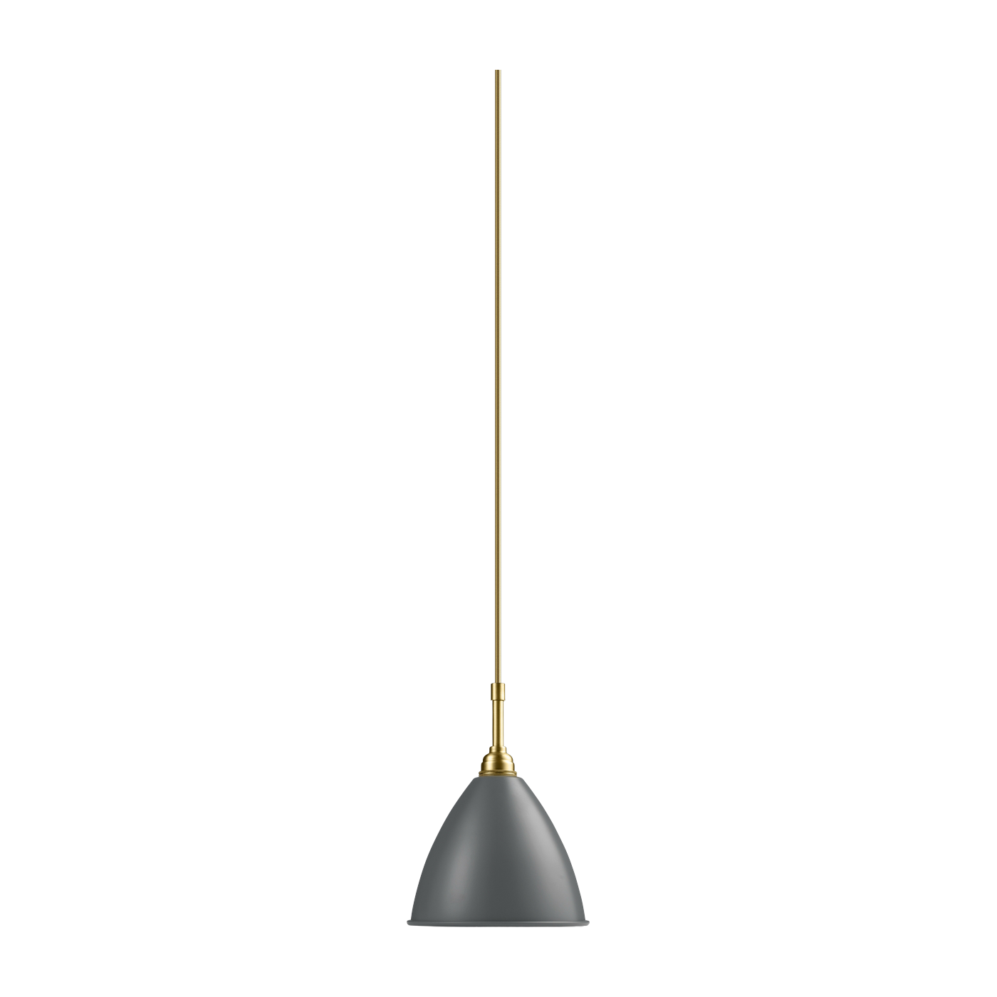 Lámpara colgante gris base dorada en latón 16 cm BL9 - Gubi