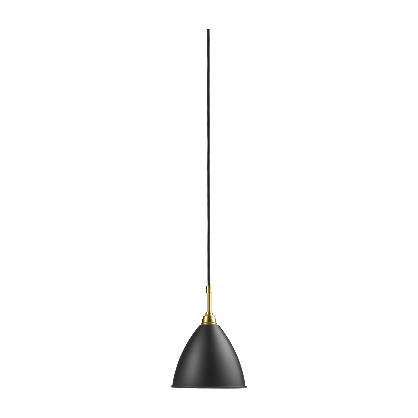 Lámpara colgante negra base dorada en latón 16 cm BL9 - Gubi