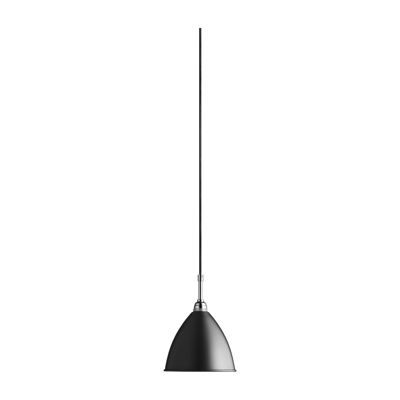 Lámpara colgante negra base plateada en latón 16 cm BL9 - Gubi