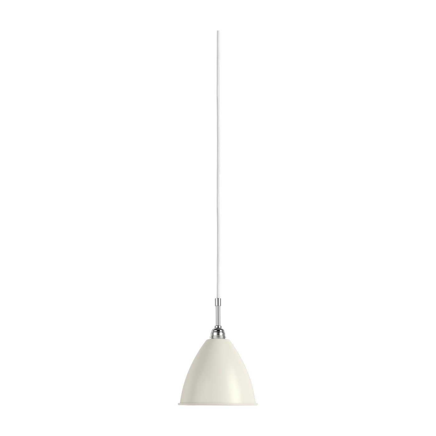 Lámpara colgante blanca base plateada en latón 16 cm BL9 - Gubi