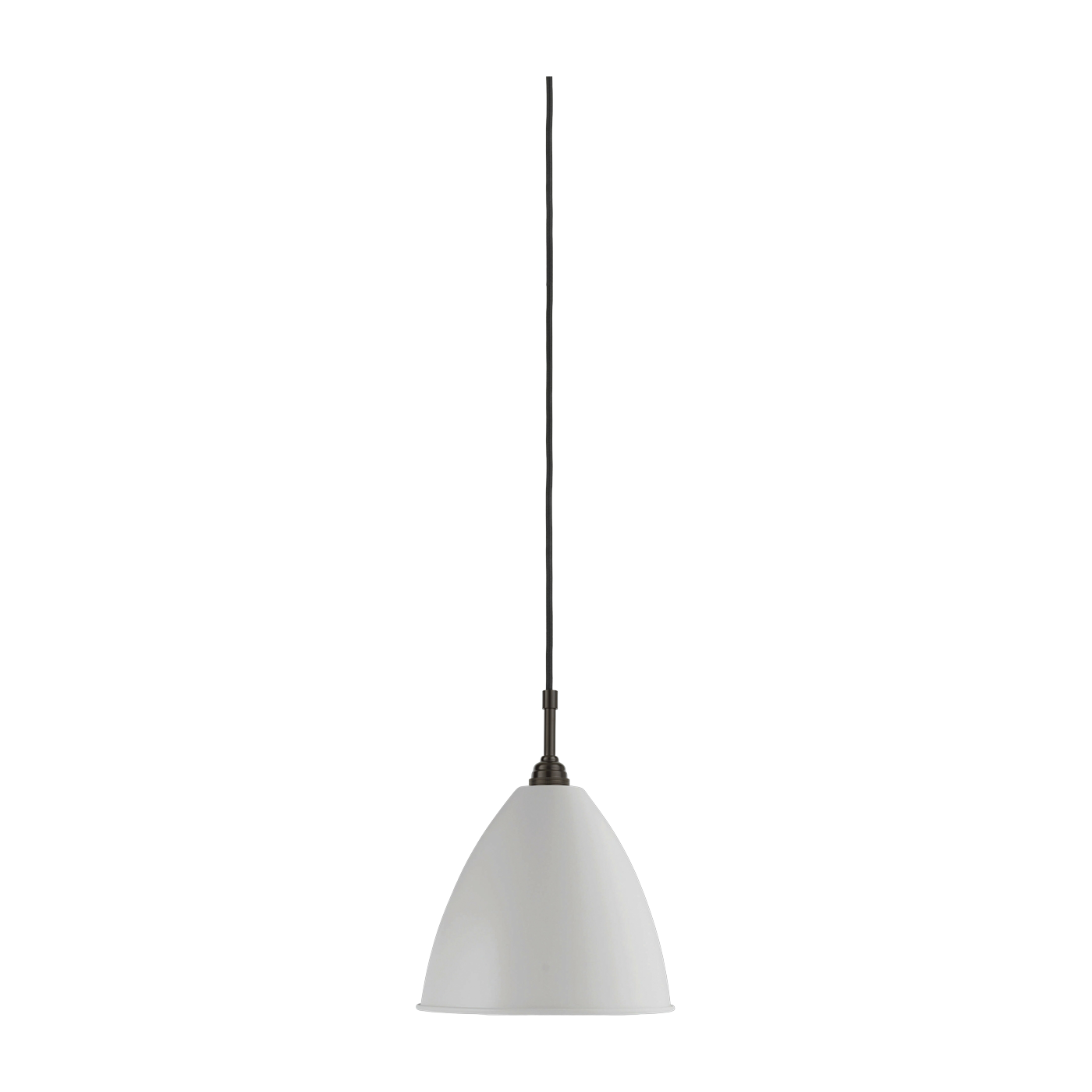 Lámpara colgante blanca base negra en latón 21 cm BL9 - Gubi