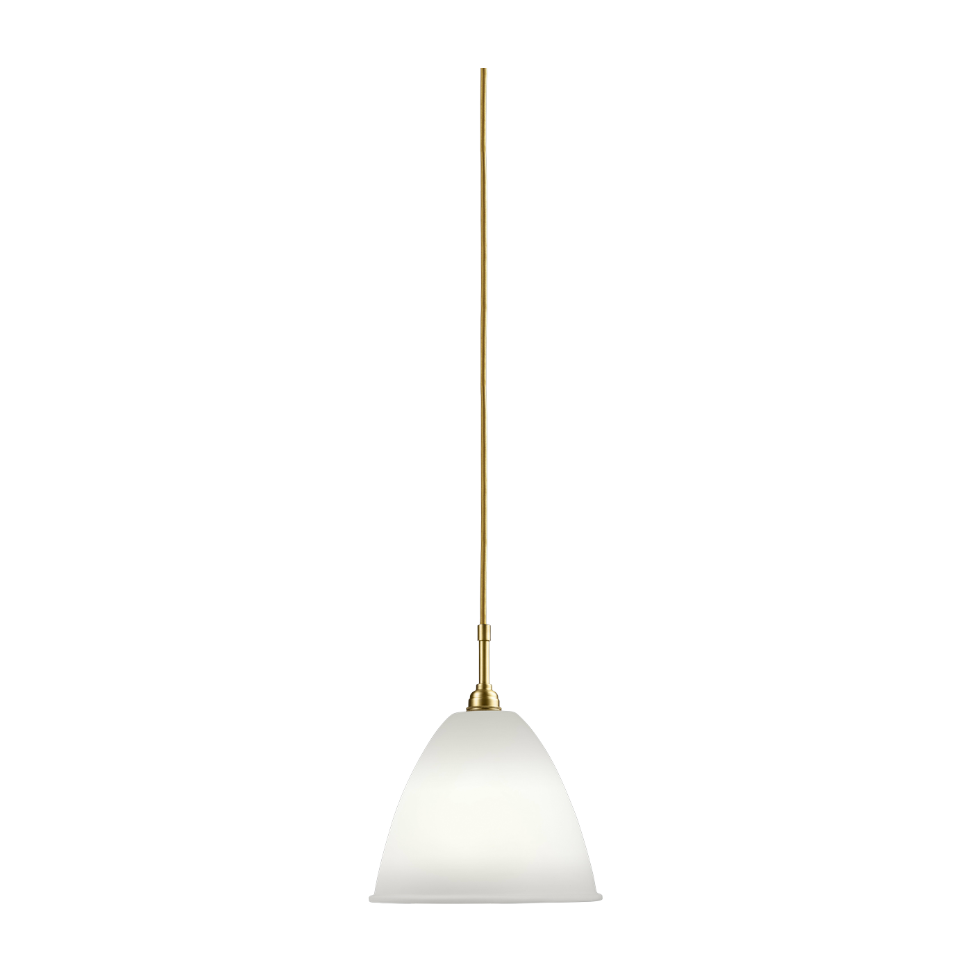 Lámpara colgante blanca base dorada en latón 21 cm BL9 - Gubi