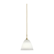 Lampada da parete bianca base in ottone dorato 21cm BL9 - Gubi