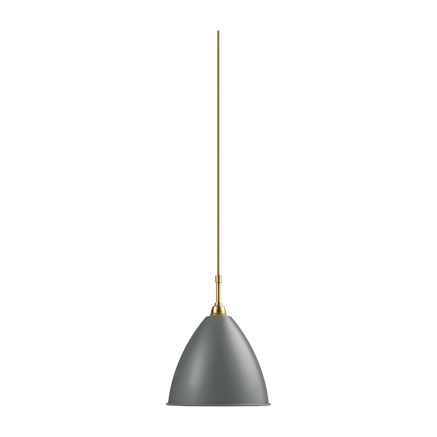 Lámpara colgante gris base dorada en latón 21 cm BL9 - Gubi