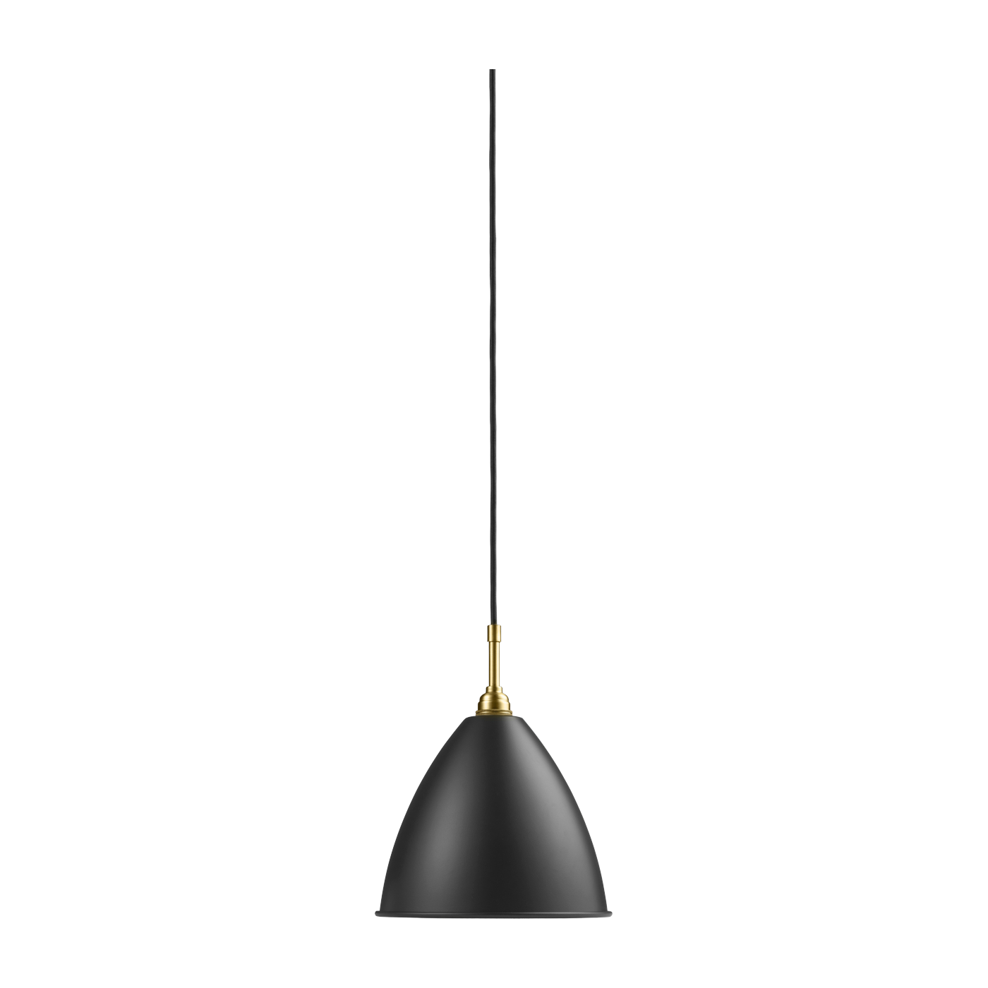 Lámpara colgante negra base dorada en latón 21 cm BL9 - Gubi