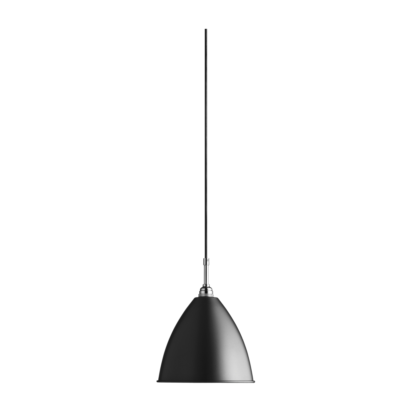 Lámpara colgante negra base plateada en latón 21 cm BL9 - Gubi