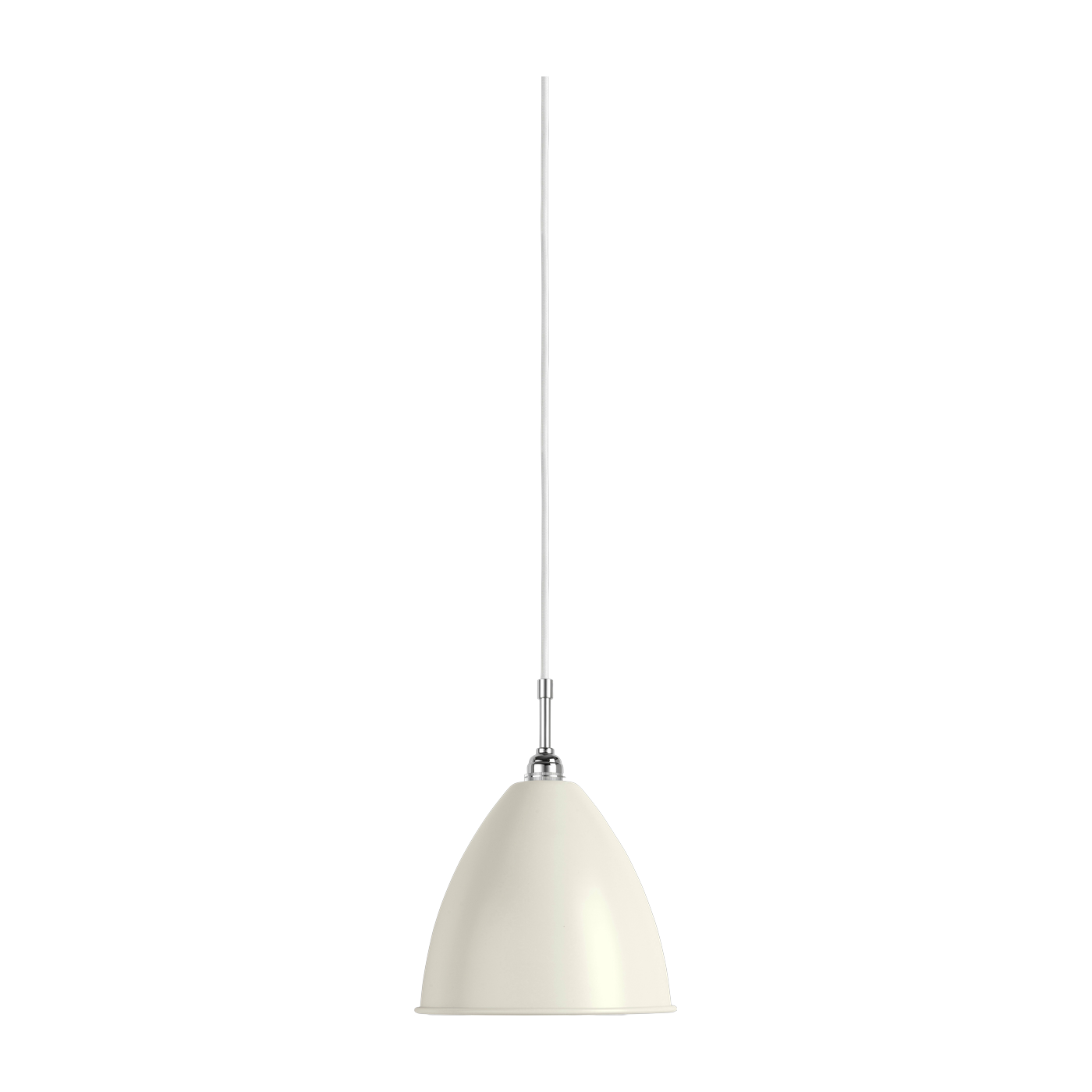 Lámpara colgante blanca base plateada en latón 21 cm BL9 - Gubi