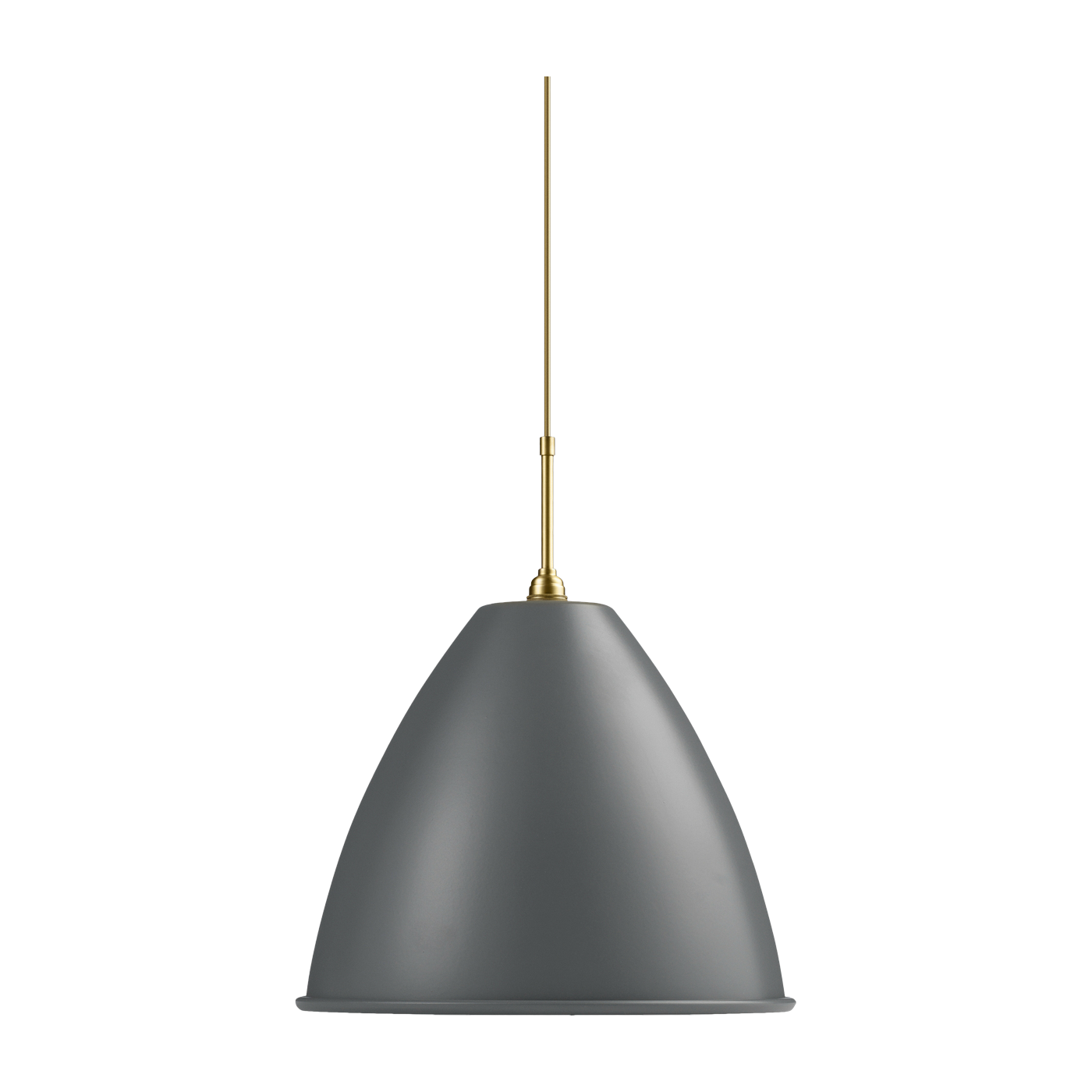 Lámpara colgante gris base dorada en latón 40 cm BL9 - Gubi