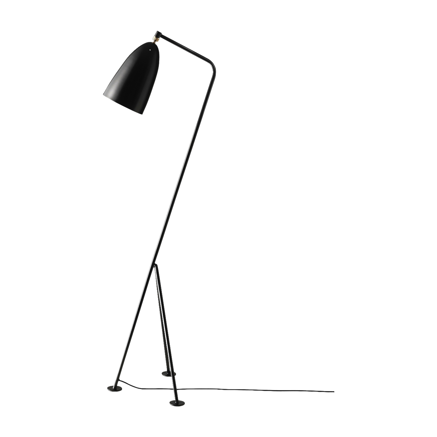 Black brass floor lamp - Gubi