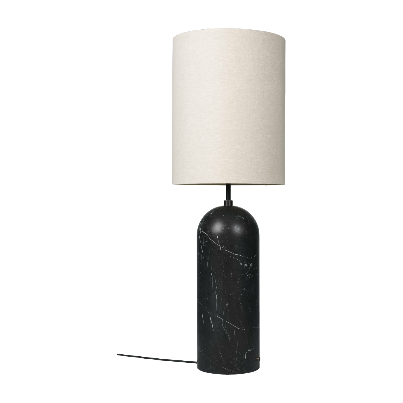 Lampe beige base noir en marbre XL Gravity - Gubi