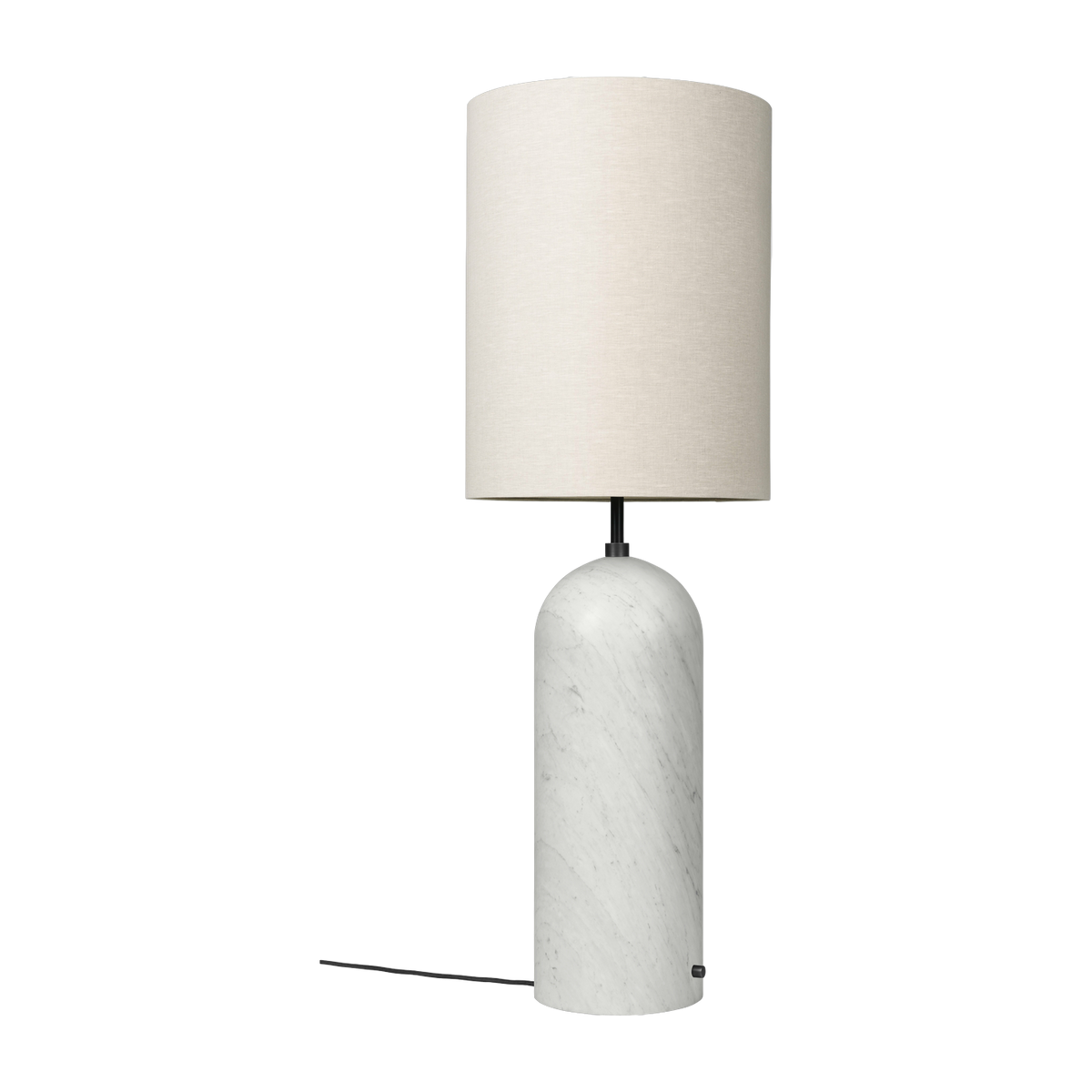 Lampe beige base blanche en marbre XL Gravity - Gubi