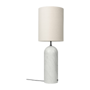 Lampe beige base blanche en marbre XL Gravity - Gubi