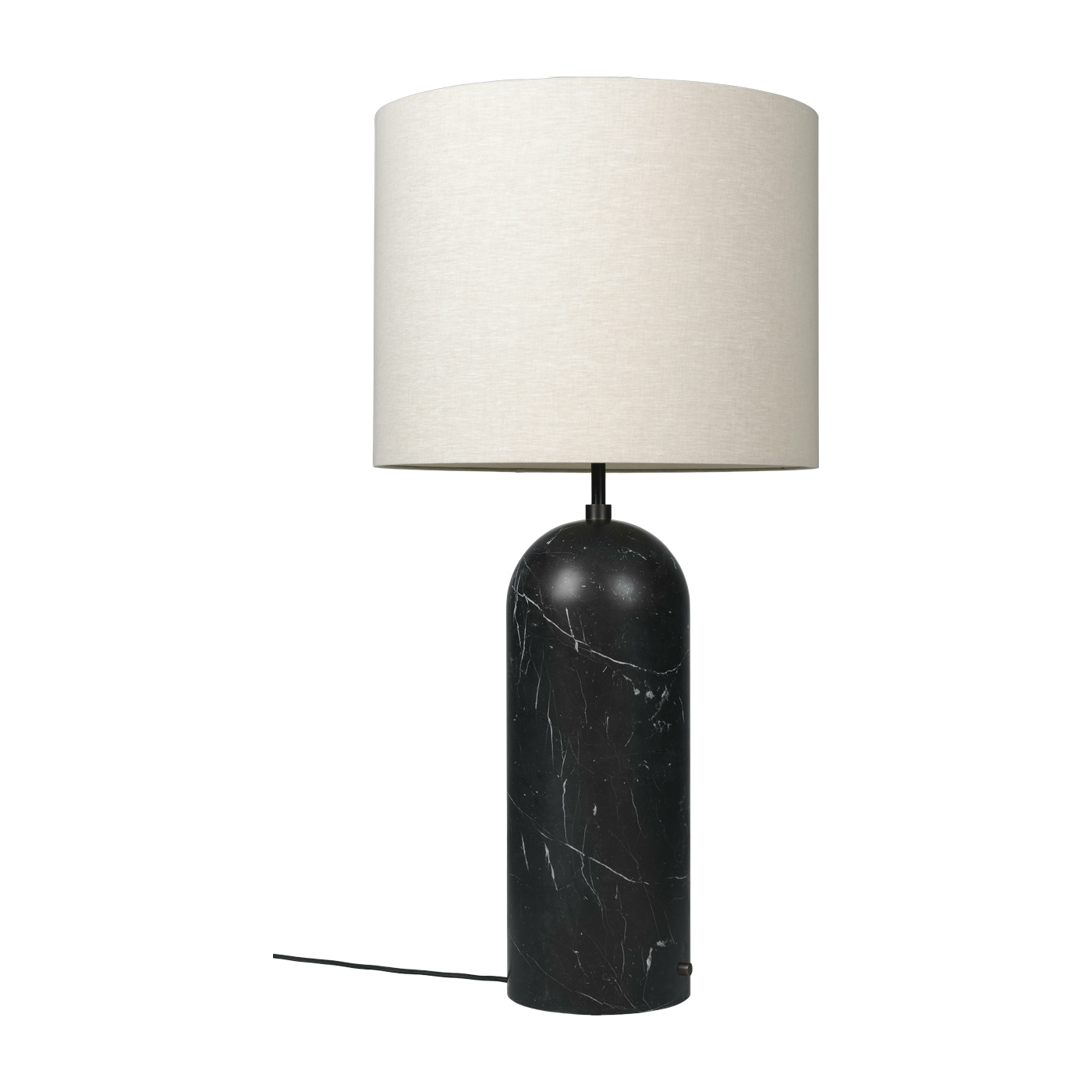 Lampe basse crème base noire en marbre XL Gravity - Gubi