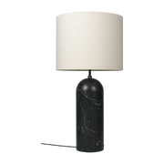 Cremefarbene niedrige Lampe base schwarz aus marbre XL Gravity - -. Gubi