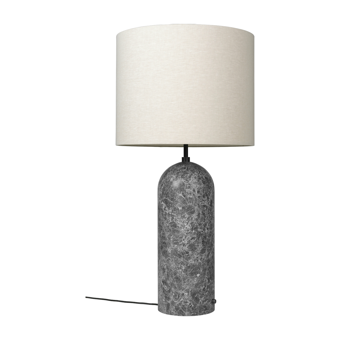 Lampe basse crème base grise en marbre XL Gravity - Gubi