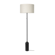 Lampada da terra beige base nero Gravity - Gubi