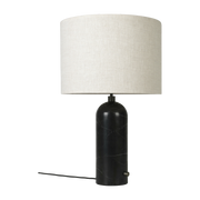 Lampe de table beige base noir marbre 65 cm Gravity - Gubi