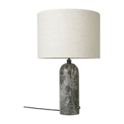 Lampe de table beige base grise marbre 65 cm Gravity - Gubi