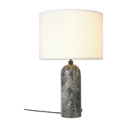 Lampe de table blanche base grise marbre 65 cm Gravity - Gubi