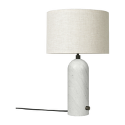 Lampe de table beige base blanche marbre 49 cm Gravity - Gubi