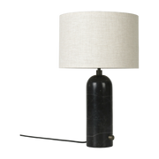 Table lamp beige base black marbre 49 cm Gravity - Gubi