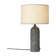 Lámpara de mesa beige base gris mármol 49 cm Gravity - Gubi