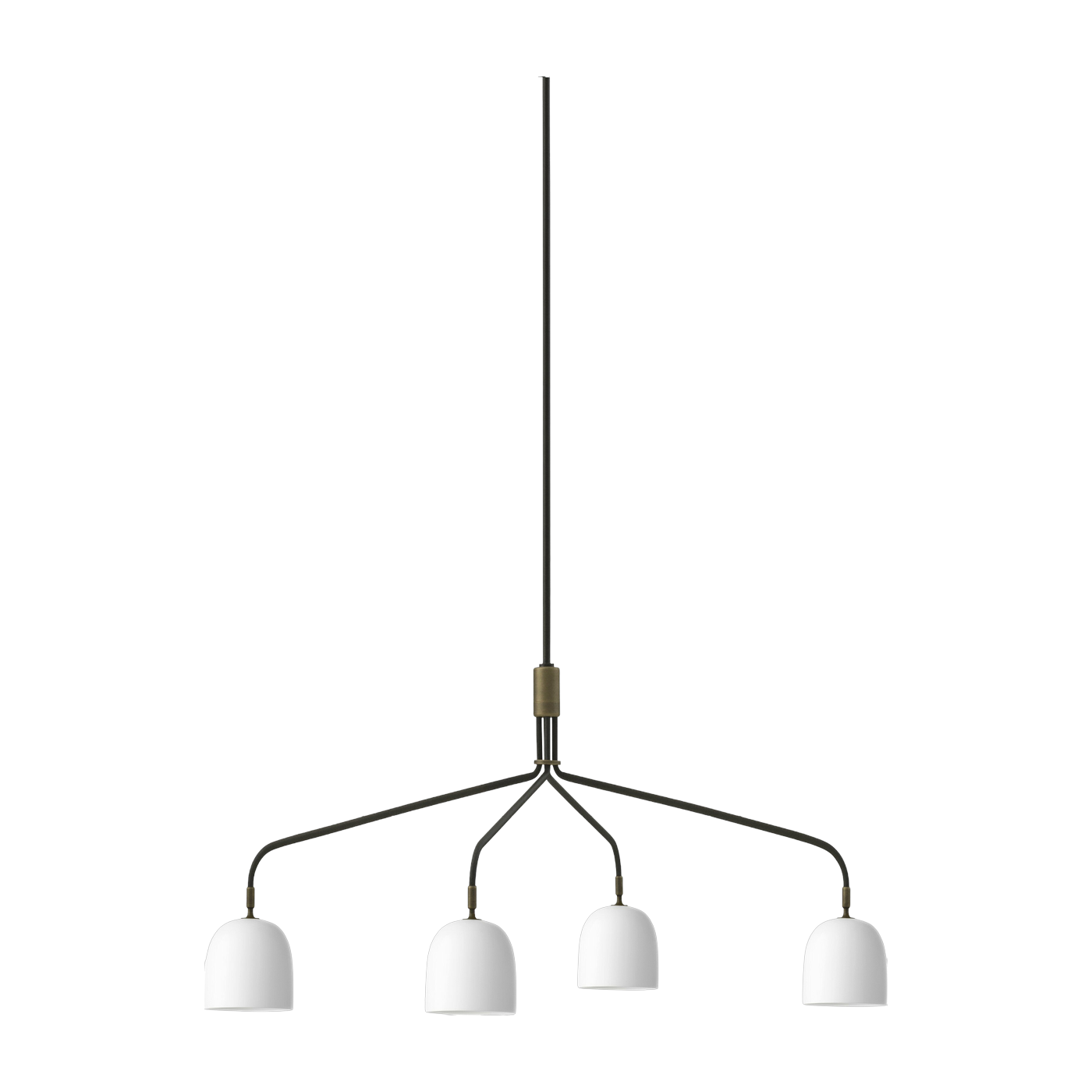 Lámpara de araña blanca 4 brazos largos Howard Chandelier - Gubi