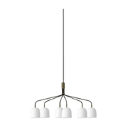 Sechsarmiger Kronleuchter weiß base schwarz 16 cm Howard Kronleuchter -. Gubi