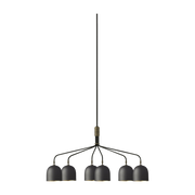 Black 6 arm chandelier base black Howard Chandelier - Gubi